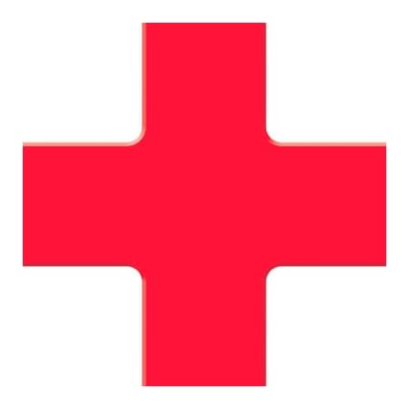 Accuform Accuform Tough-Mark Floor Marking Shape, 6inx6in Quad Corner, Red PTP212RD